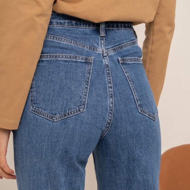 Barbara Blue Denim Wide Jeans