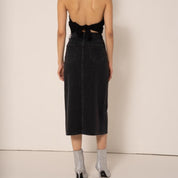 Judy Anthracite Mid-Length Skirt
