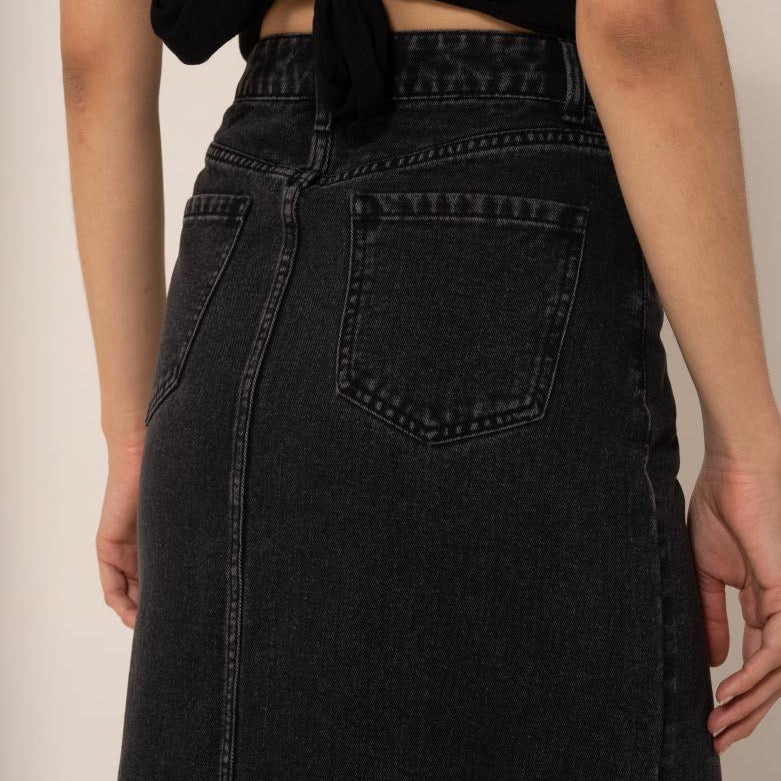 Judy Anthracite Mid-Length Skirt
