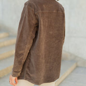 Pauline Dark Brown Oversized Velvet Jacket