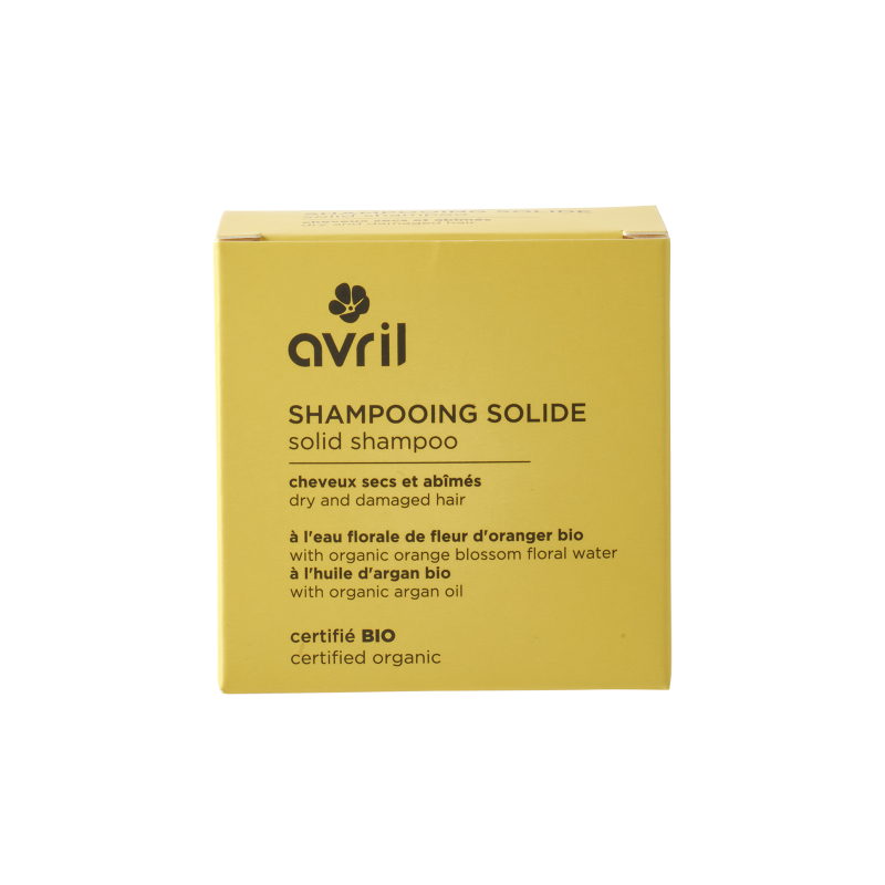 Cold-Processed Solid Shampoo for Dry & Damaged Hair 100g - Certified Organic