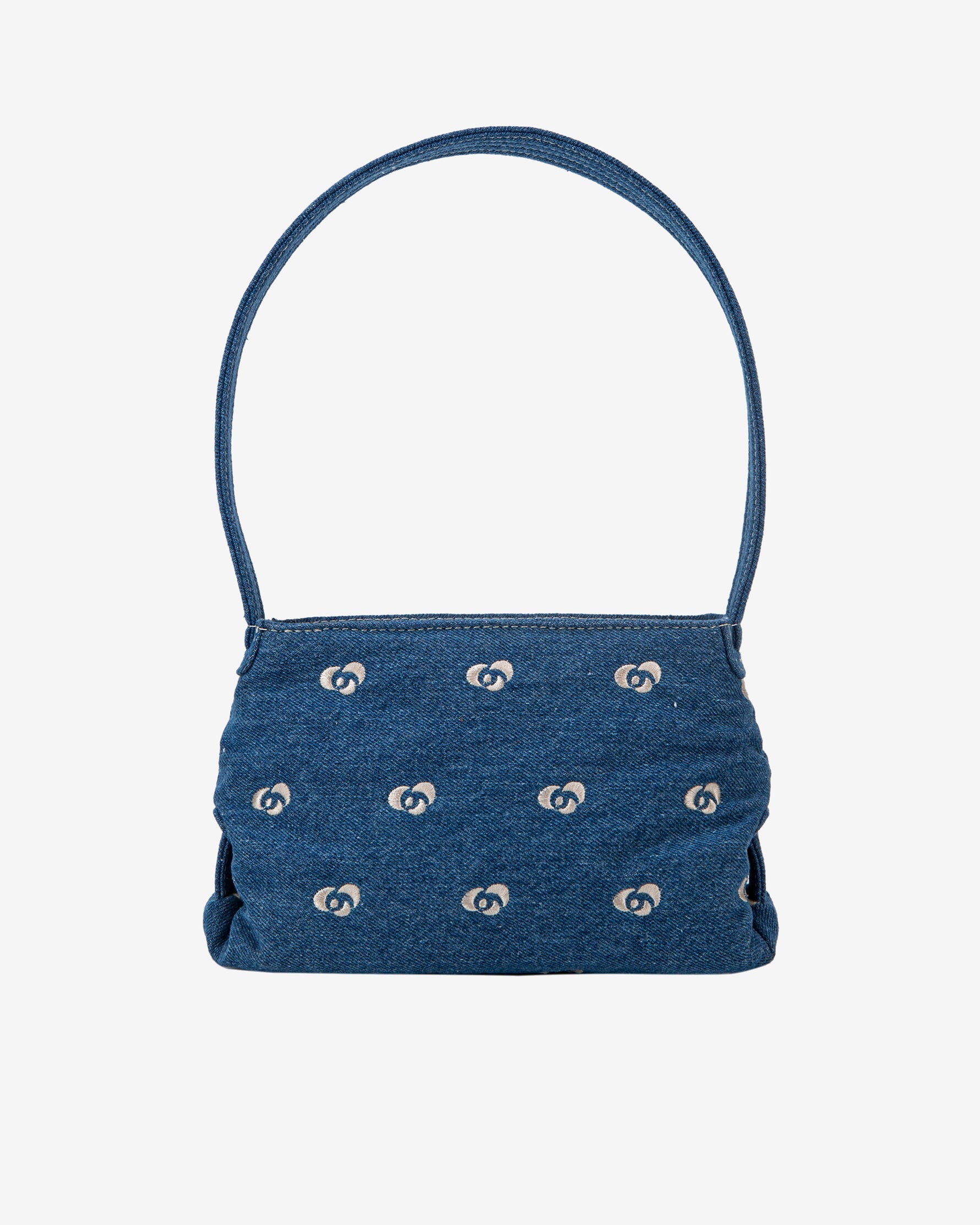Scape Mini Denim Embroidered Navy Blue Shoulder Bag | Eco-Friendly