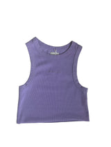 Een paars HEATHER SINGLET 