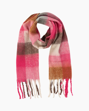 Thalia Scarf Raspberry Check