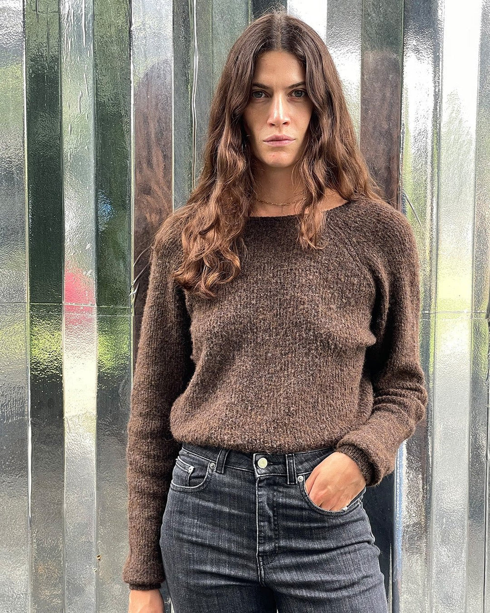 Adea Brown Knitted Pull