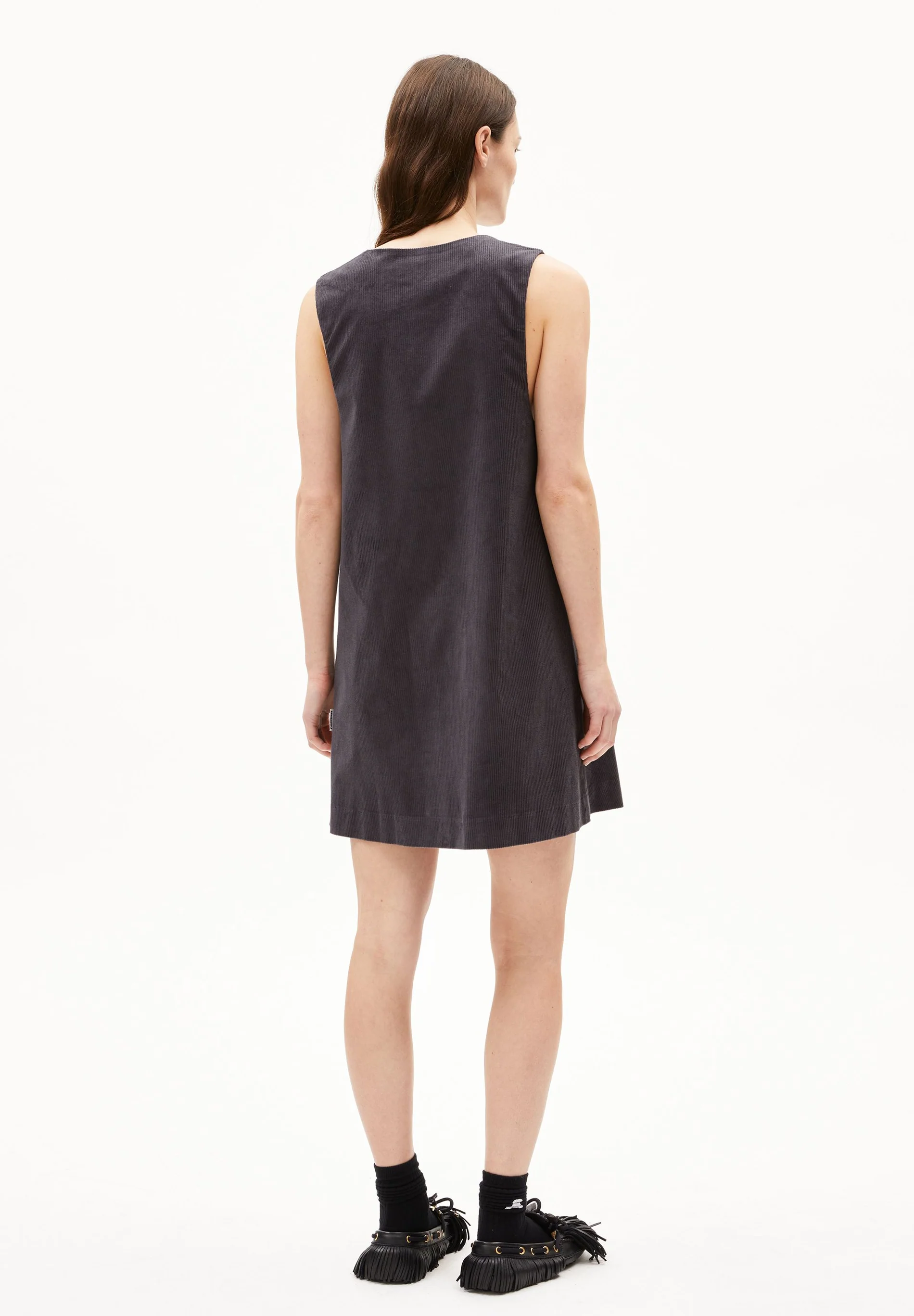 Pinaafo Dark Steel Corduroy Dress