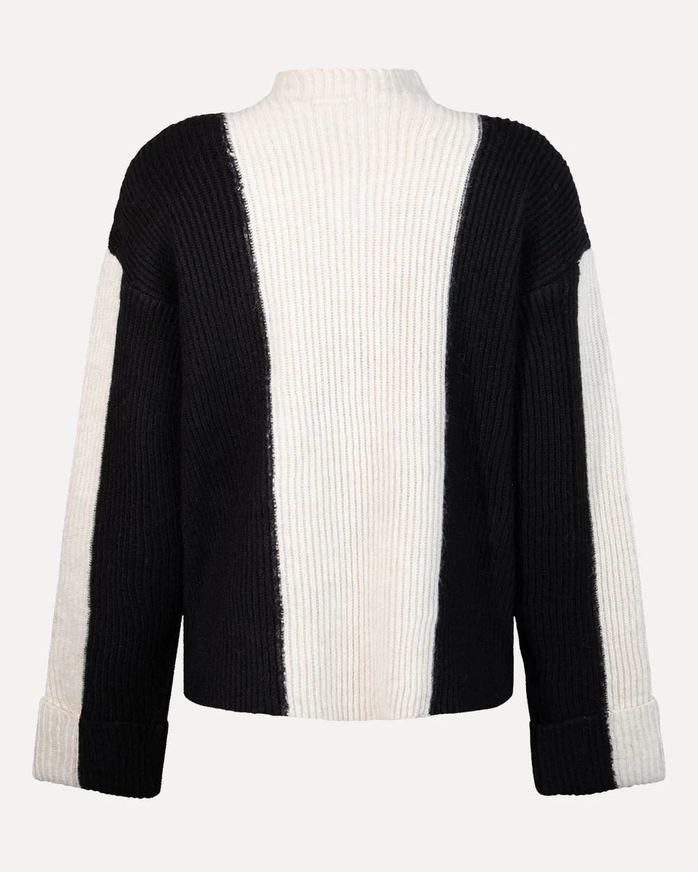 Noel Knitted Pull Black Parchment Stripe