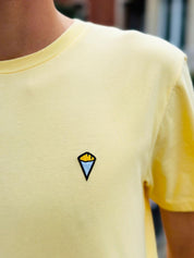 T-shirt Frites Jaune Délavé